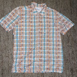 Columbia Shark Print Fishing Shirt Small